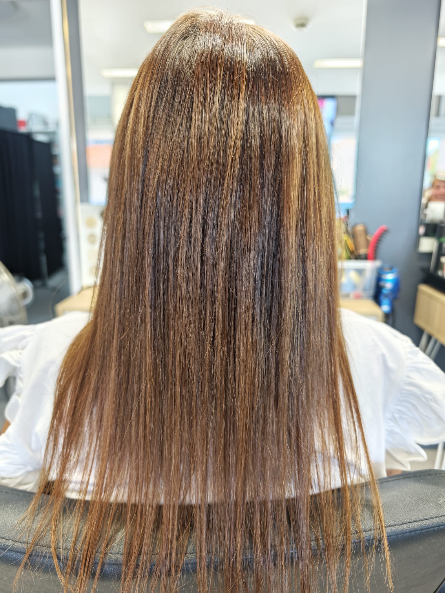 Antes da nona transformação com extensão de cabelos Mega Hair no Studio Ana’s